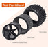 12mm Hex Wheels Tires Set 1/10 RC Buggy Front & Rear Compatible with Traxxas Bandit Vxl Wltoys 144001 Brushless Lipo Power(Non-glued)