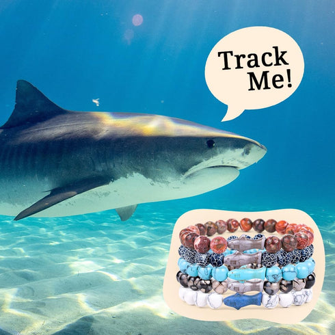 Fahlo Shark Tracking Bracelet, Elastic, Supports Saving The Blue, One Size Fits Most for Men and Women