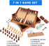 GSE Games & Sports Expert Wooden 7-in-1 Board Game Set - Chess, Checkers, Backgammon, and More