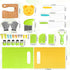 28PCS Toddler Knife Set - Kids Knifes for Real Cooking, Montessori Kids Kitchen Knife Set with Cutting Board Crinkle Cutters Kid Safe Knives, Toddlers Kitchen Tools for Age 2-10 Year Old Girl Boy