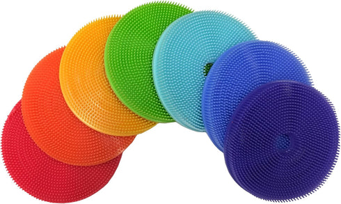 Innobaby Bathin' Smart Rainbow Spots Silicone Bath Scrub for Kids and Toddlers,