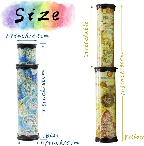 2 Pack Classic Kaleidoscope Toy, Magic Rotating Kaleidoscope, Educational Gift for Children