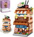 Japanese Street View Ramen Shop Building Blocks Set, Creative Model Architecture, Mini Bricks Construction Toy for