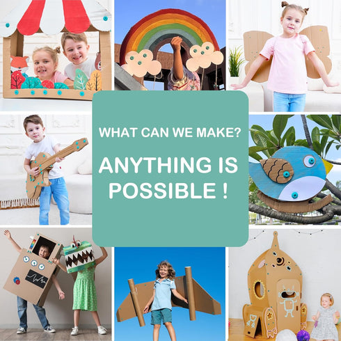 Kizzikids 180 5+ Screws Kit Top-up Piece, Cardboard Construction Tools, STEM Educational Toys for at-Home Play +