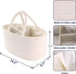 Baby Diaper Caddy Organizer - Cotton Rope Nursery Storage Bin for Changing Table, Portable Tote Bag for Newborn