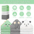 Generic 14 3 11 PCS Baby Towels, PCS Soft Hooded Baby Towels & PCS Washcloths, Baby Bath Towels for Newborns, Infants