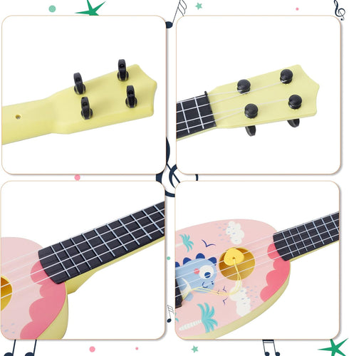 17 Inch 4 (17 inch YOLOPLUS+ Toddler Ukulele Guitar Toy Strings Mini Guitar for Kids - Children Musical Instruments