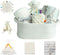 CREVENT Baby Welcome Gift Set Storage Basket with 2 Blankets+ 1 Security
