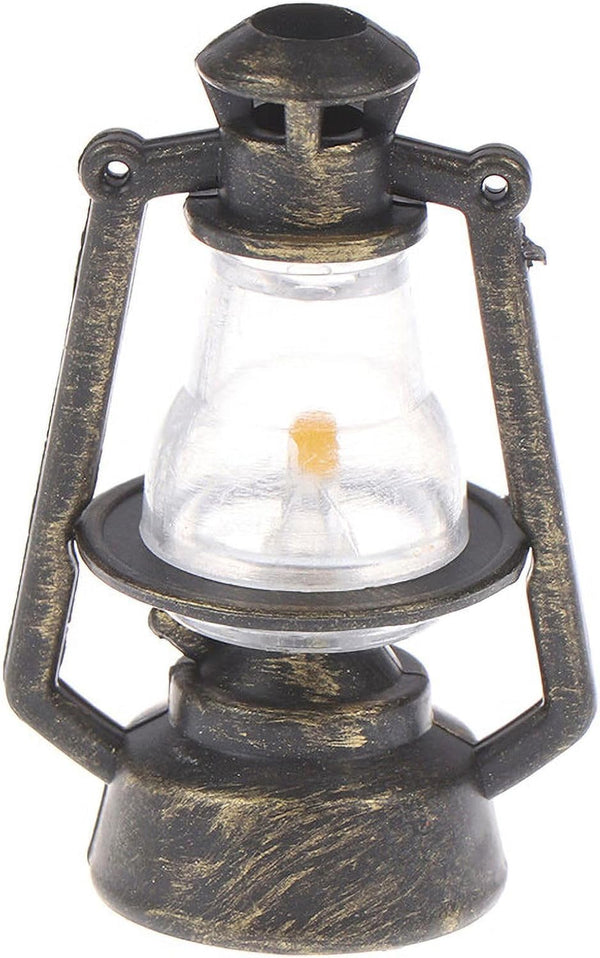 Miniature Lamps for Dollhouse - Retro Oil Lantern, Scene Ornaments, Hurricane Kerosene Lamp Decoration