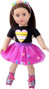18 Inch American Doll Clothes and Accessories, Doll Travel Skating Sport Playset (Doll Not Included)