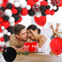 Red Black White Balloon Garland Arch Kit for Birthday Wedding Graduation Party Decorations