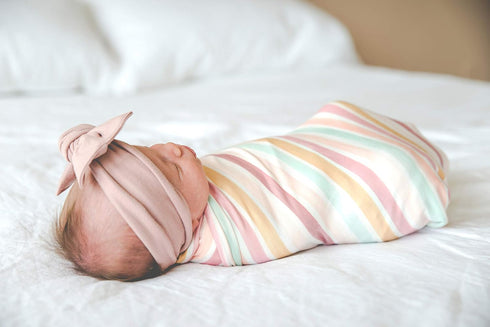 Belle Large Premium Knit Baby Swaddle Blanket by Copper Pearl