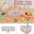 Sets, Playset 3 4 5 HERSITY Wooden Birthday Cake Toy Play Food Pretend Baking Kitchen for Toddlers, Afternoon Tea Party