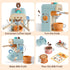 17Pcs Playset Tiny Land Kids Coffee Maker Wooden Kitchen Toys - Toy Coffee Maker - Wooden Play Toys, Play Kitchen