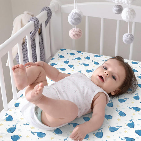 FHMJYH Pack 2 Set. Set. Pack n Play Fitted Sheet. Piece Mini Crib Sheet. Elastic Playard Sheet. Portable Sheet Elastic