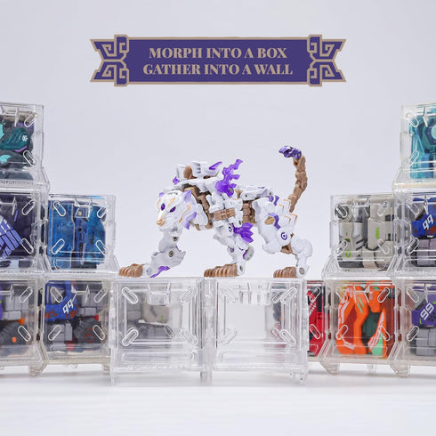 52TOYS INFINITY BOX IB-03 White Tiger Deformation Toys, Action Figure, Mecha and Cube, Birthday Gift