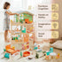 Giant Wooden Dollhouse Furniture Set, 26 Pcs for Kitchen, Living Room, Bedroom, Bathroom, Babyroom, Candy Accessories