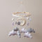 GOODMOM Nordic Boho Baby Crib Bell - Moon & Stars Felt Nursery Decor,