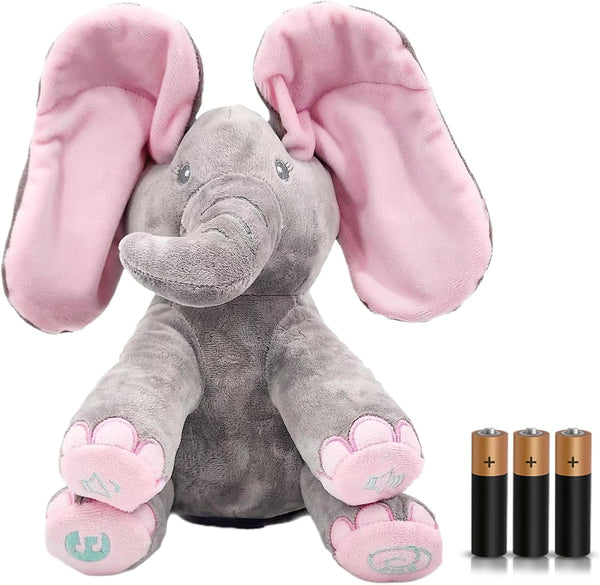 Dimple Kaia Elephant Stuffed Animal Toy - Animated Plush Pink Singing Elephant,