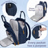 Backpack-Multifunction RUVALINO Diaper Bag Baby Travel Bag with Changing pad, Insulated Bottle Holders & Pacifier Case
