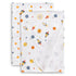 Delta Children 100% Cotton Flannel Baby Receiving Blankets for Girls and Boys – 30x30 Inches (Pack of 2), Space