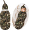 Valvphora Camo Swaddle Blankets Newborn Receiving Blanket Baby Swaddle Wrap with Hat, Hunting