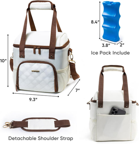 Pack 4 4oz-9oz Mam Breastmilk Cooler Bag with Ice for Bottles - See-through Breast Pump Bag for Baby Bottles