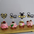 Gyufise 24Pcs Bumble Bee Cupcake Toppers, Heart Bumble Bee Cake Decorations for 1st Birthday Baby Shower Party Supplies