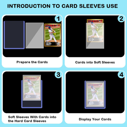 RIXUGIT 200ct 55pt 3" 4" 100ct 100ct x Hard Plastic Card Protector - Hard Card Sleeves and Soft Card Sleeves