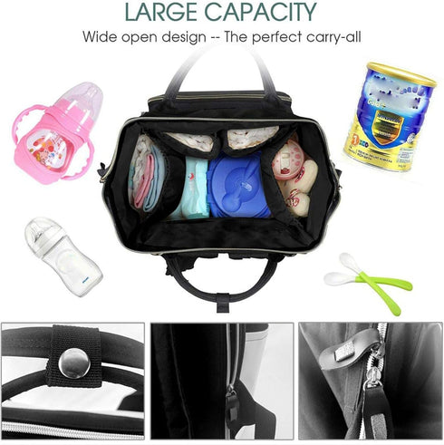 QSMJKLD Backpack Mommy Daypack Night sky Diaper Bag with Changing Pad, Pacifier Holder - Multifunction Travel Nappy