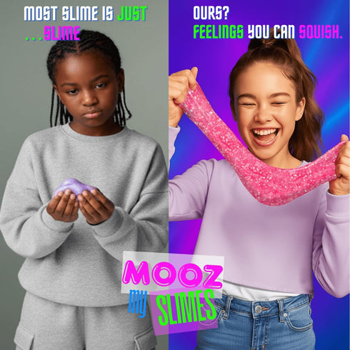 Kit10 Pack 512, MOOZ Ultimate Slime Cloud Dough, Crunchy, Butter & Jelly Mini Slimes, Non-Sticky & Scented, Kawaii