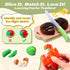 51-Piece Playset CUTE STONE Mini Play Kitchen Accessories for Kids, Pretend Cooking with Pots, Pans, Utensils, Cutting