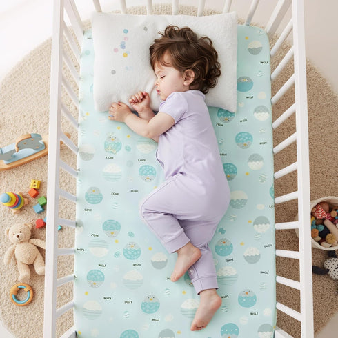 Pack 2-Pack Pack Graco and Play Mattress Sheets Fitted, Mini Crib Sheets for 'n Play Mattress, Stretchy Playard Sheets