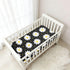 CZXW 52" 28" Black White Daisy Crib Sheets Fitted x Natural Cotton Soft & Breathable for Baby Crib Mattress