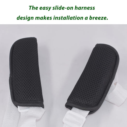 LiXiongBao 2 Pack Seat Straps Shoulder Pads for Toddler Kids,Pushchair Strap Covers,Soft Seat Strap Pads for Pushchair