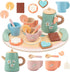 Tea Party Set for Little Girls, Wooden Kids Tea Set with Teapot