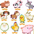 10 Pieces Kids Farm Animal Lacing Cards, Double Sided Cardboard Sewing Games for Imagination Education