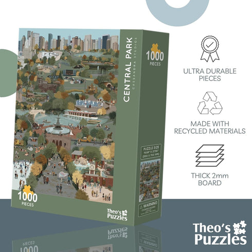 Theo's Puzzles Beautiful Central Park, New York City, 1000 Piece Puzzle for Adults with Stunning Visual Appeal