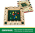Shut The Box Dice Game - 12 inch Traditional Wooden Math Board Game with 8 Dice, 10 Numbers for 1-4 Players, Kids &