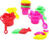 The Dreidel Company Mini Beach Day Playsets (Pack of 12) with Sand Bucket, Pail, Shovel, and Dolphin Fish Toy