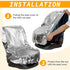 2 BBTO Pcs Car Seat Sun Shade Covers Baby Car Seat Coolers Protector Reflective Carseat Sunshade Infant Shield Heat UV