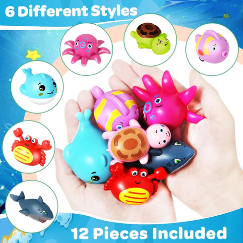 12 Pcs Pull Back Cars for Toddlers 1-3, Cute Animal Racing Cars, Bulk Mini Toys for Boys Girls, Party Favors
