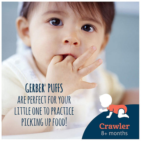 Pack 1.48 Pack 3) Gerber Graduates Puffs Cereal Snack Variety - Blueberry, Strawberry-Apple, Sweet Potato Ounce