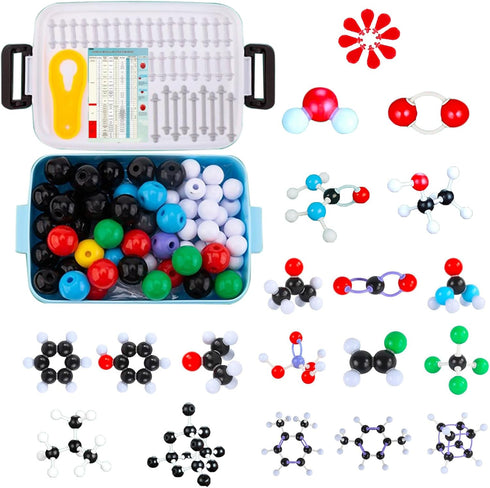 Organic Chemistry Molecular Model Kit 206pc, Educational Science Set for Middle and High School Students, Gift for