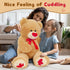 MaoGoLan Giant Teddy Bear 35" - Big Plush with Red Heart Footprints for Valentines Day Gift, Anniversary, Long Distance