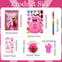 72 Set Cinrobiye Pcs Cowgirl Party Favors, Pink Western Coloring Books with Crayons Tattoos Stickers Stampers Wooden