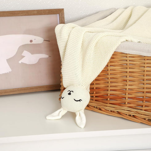 40x30in LAWKUL Bunny Lovey Baby Blanket Soft Plush Security Blanket Knit Snuggle Comfort for Newborns Toddlers Boy Girl