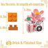 Gearblox Set Peony Mini Flower Cameras Micro Bricks Building Toy Collectible Cute Camera Miniature Toys Models Creative