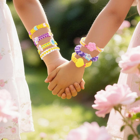 500+ 612, 5 6 7 8-12 Friendship Bracelet Making Kit & DIY Weaving Loom, Colorful Ropes, Bands & Beads, Creative Arts