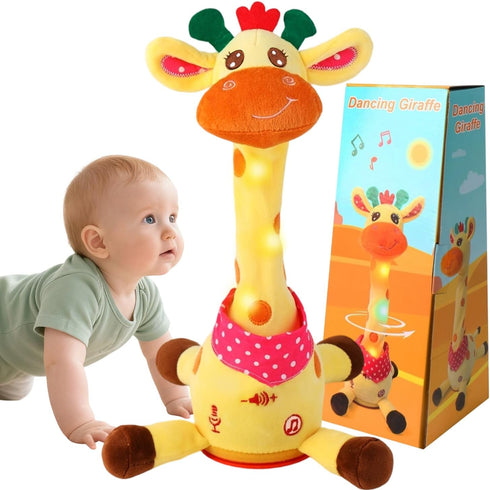 Dancing Talking Giraffe Toy, Singing Musical Giraffe Plush Tummy Time Toys with
